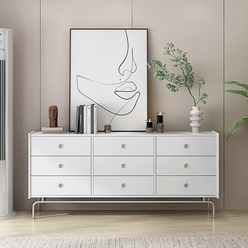 Mid-Century Modern Accent Chest with  Drawers and Straight Legs in Brone