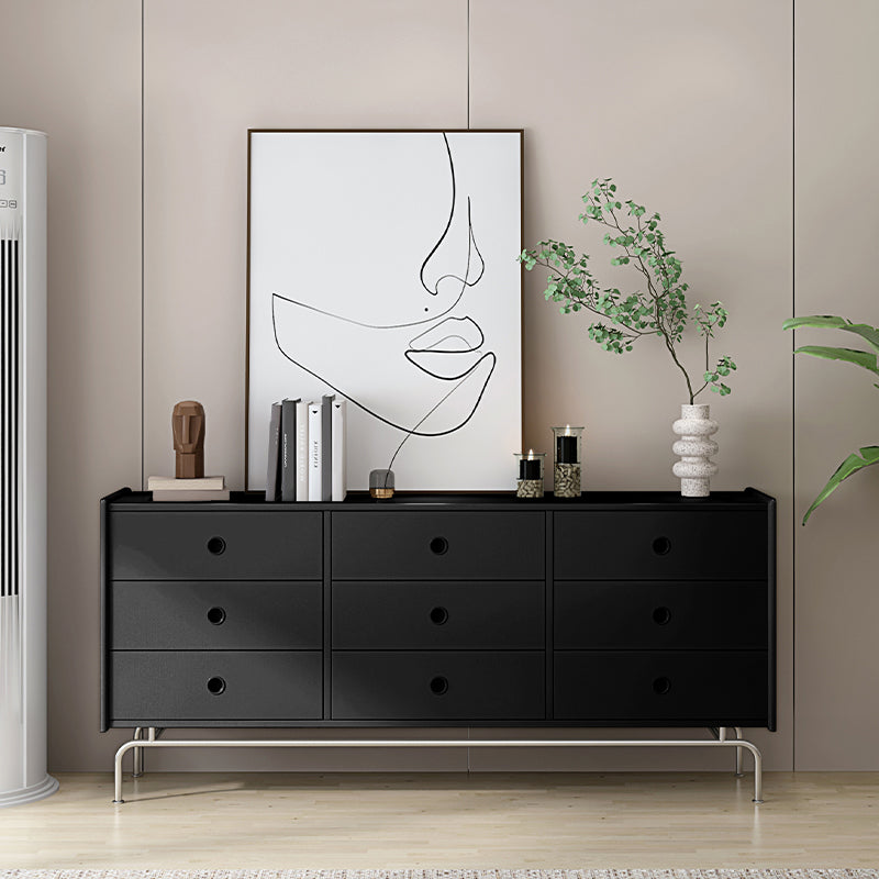 Mid-Century Modern Accent Chest with  Drawers and Straight Legs in Brone