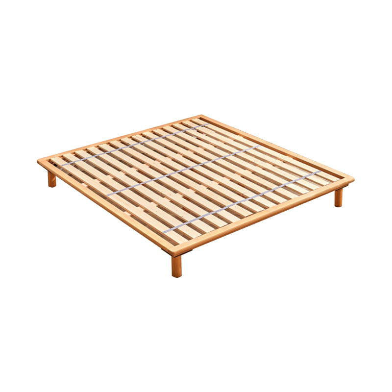 Modern Bed Frame Solid Wood Standard Bed with Custom Gold Legs