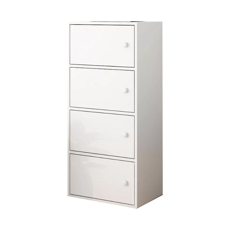 Simple Side Cabinet with Doors Modern Faux Wood Accent Cabinet