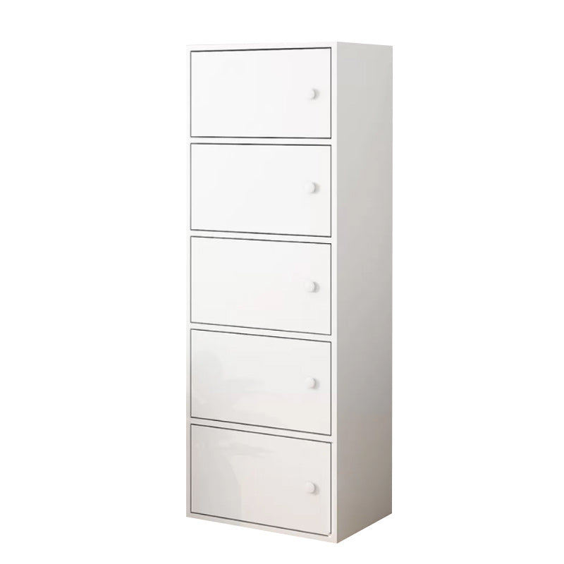 Simple Side Cabinet with Doors Modern Faux Wood Accent Cabinet