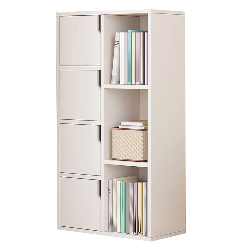 Simple Side Cabinet with Doors Modern Faux Wood Accent Cabinet