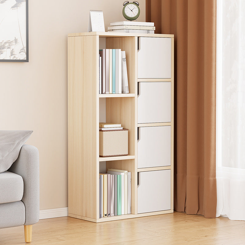 Simple Side Cabinet with Doors Modern Faux Wood Accent Cabinet
