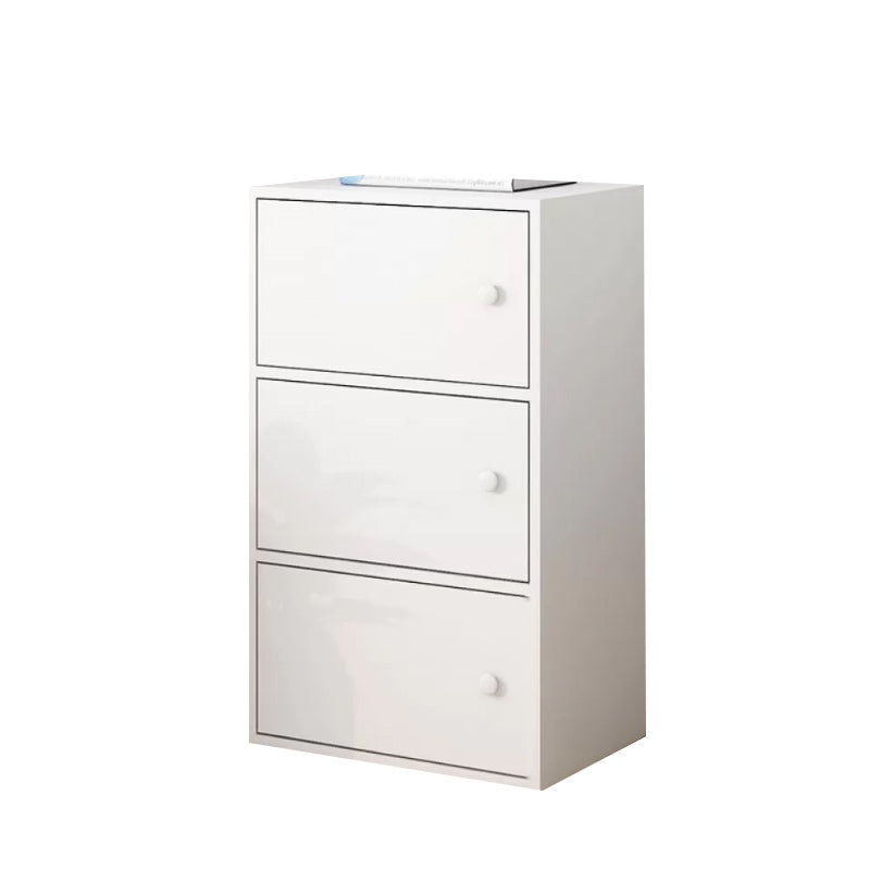 Simple Side Cabinet with Doors Modern Faux Wood Accent Cabinet