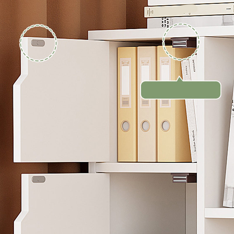 Simple Side Cabinet with Doors Modern Faux Wood Accent Cabinet