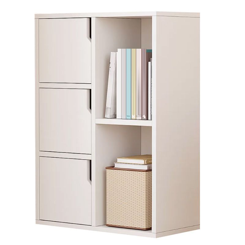 Simple Side Cabinet with Doors Modern Faux Wood Accent Cabinet