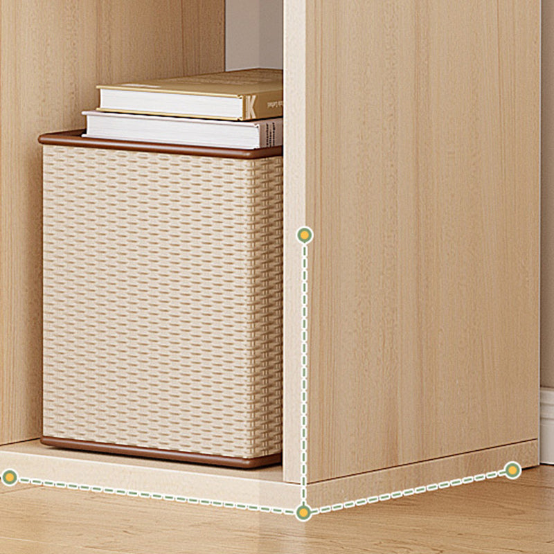 Simple Side Cabinet with Doors Modern Faux Wood Accent Cabinet