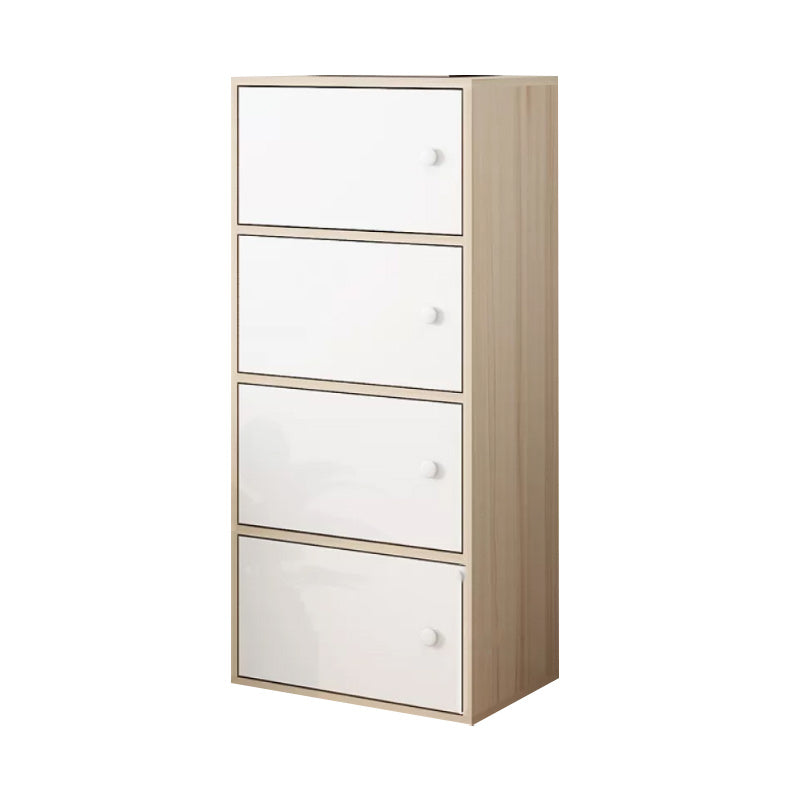Simple Side Cabinet with Doors Modern Faux Wood Accent Cabinet