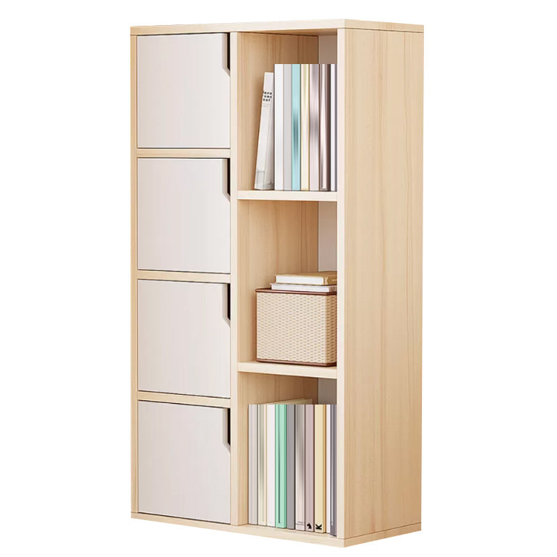 Simple Side Cabinet with Doors Modern Faux Wood Accent Cabinet