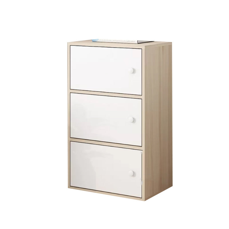 Simple Side Cabinet with Doors Modern Faux Wood Accent Cabinet