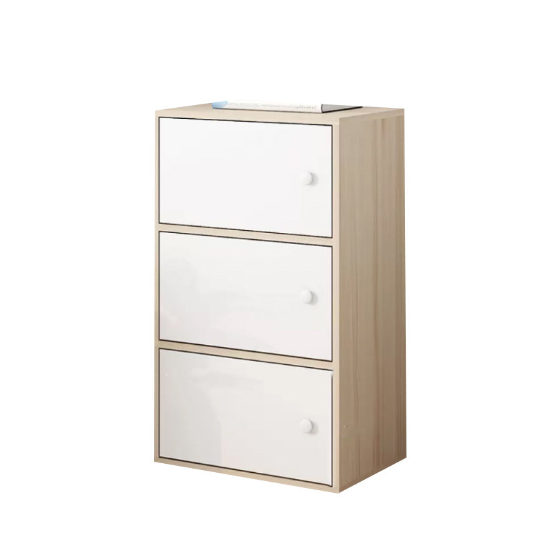 Simple Side Cabinet with Doors Modern Faux Wood Accent Cabinet