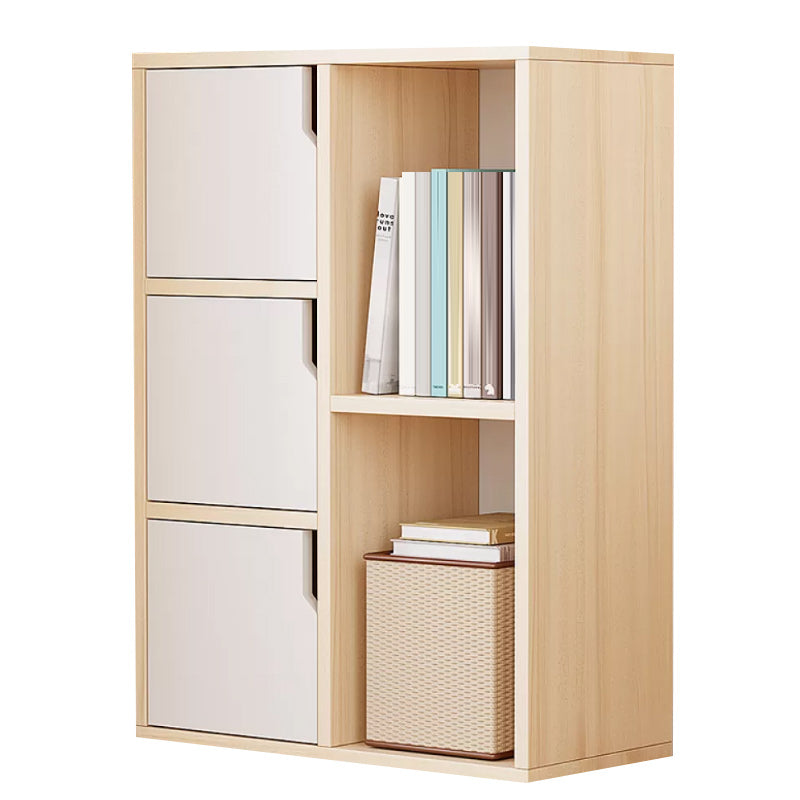 Simple Side Cabinet with Doors Modern Faux Wood Accent Cabinet