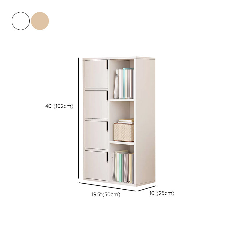 Simple Side Cabinet with Doors Modern Faux Wood Accent Cabinet