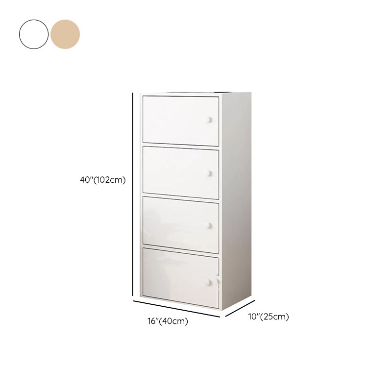 Simple Side Cabinet with Doors Modern Faux Wood Accent Cabinet