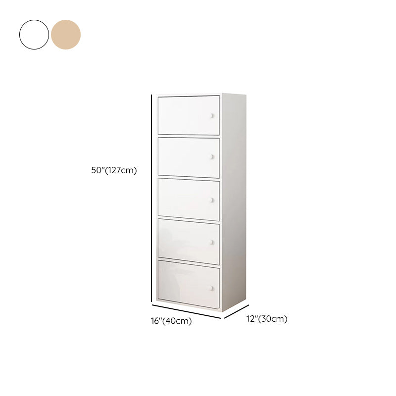 Simple Side Cabinet with Doors Modern Faux Wood Accent Cabinet
