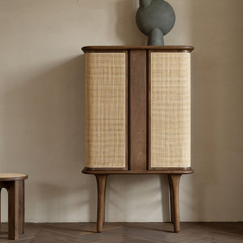 Rectangle Storage Cabinet Solid Wood Standard Cabinet with Doors