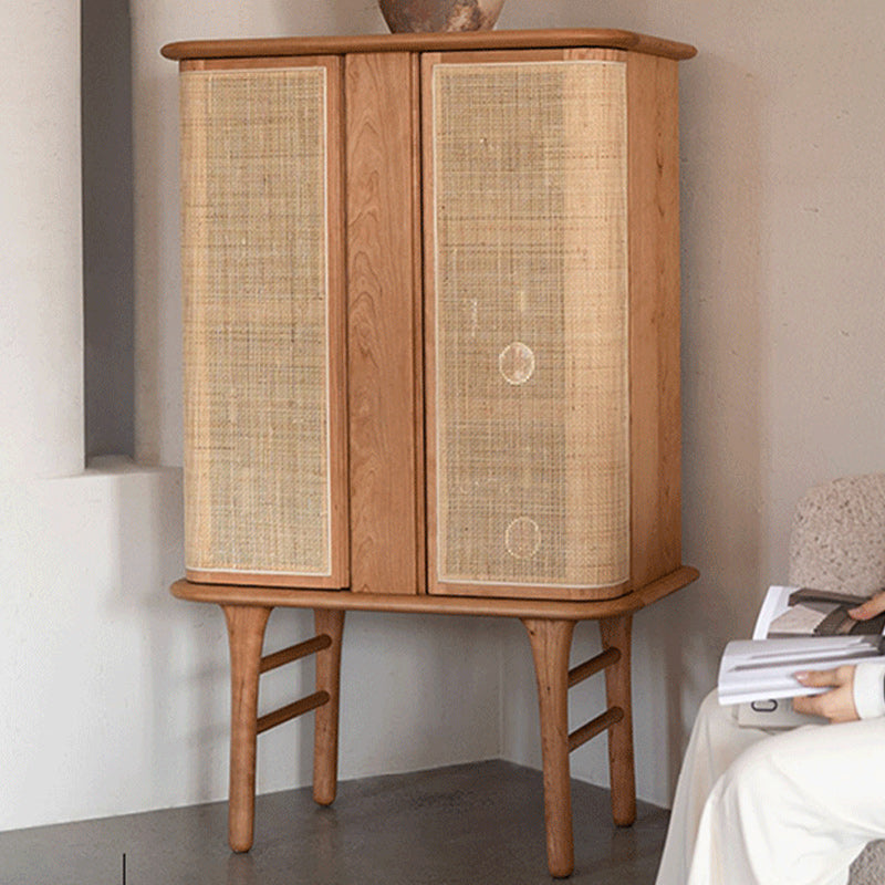 Rectangle Storage Cabinet Solid Wood Standard Cabinet with Doors
