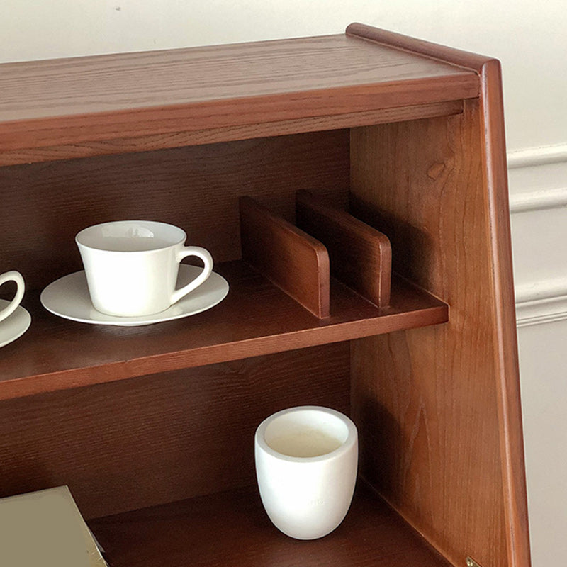 Mid-Century Modern Wood Accent Chest in Ash 46" Tall 5 Drawers Cabinet