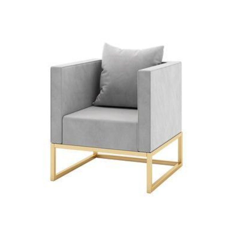 26" Wide Contemporary Gray Sofa Square Arm Sofa for Bonus Room