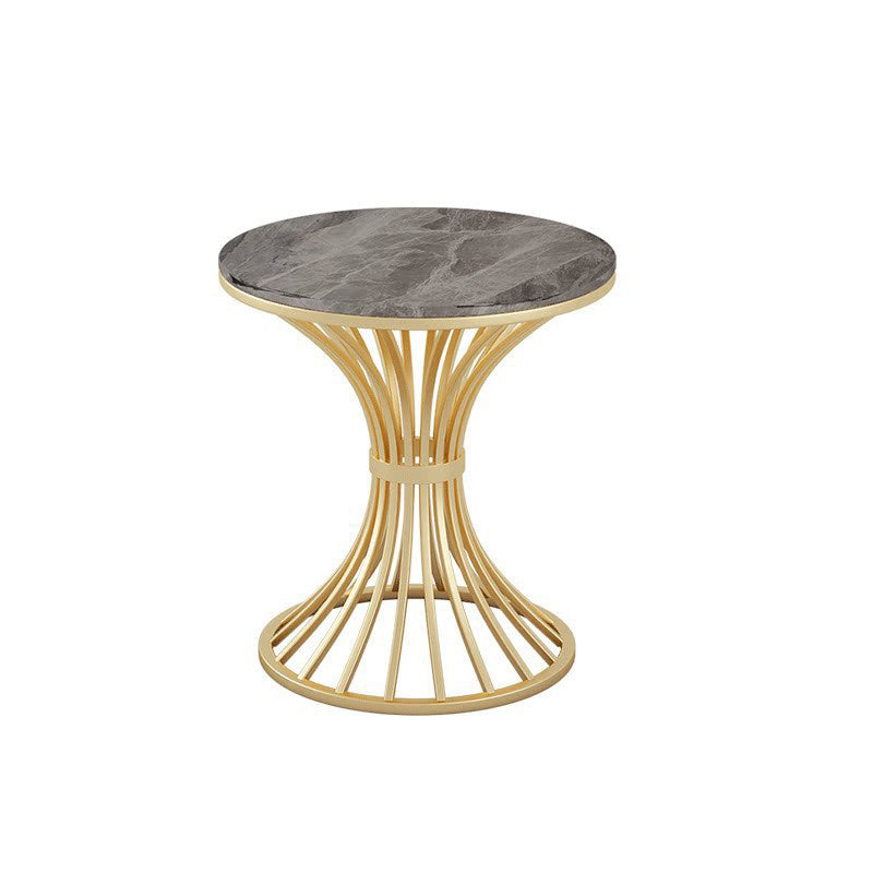 Polished Finish Dinette Table for Home Traditional Luxury Round Dining Table
