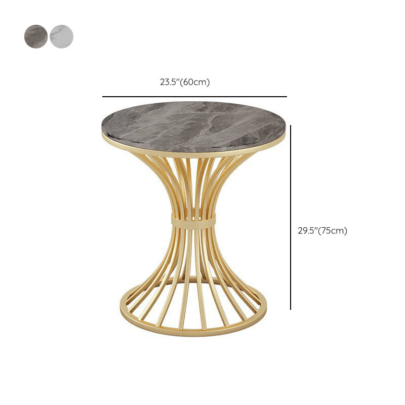 Polished Finish Dinette Table for Home Traditional Luxury Round Dining Table