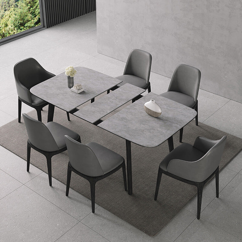 Rectangle Extendable Dining Table Modern Stone Dining Table for Dining Room