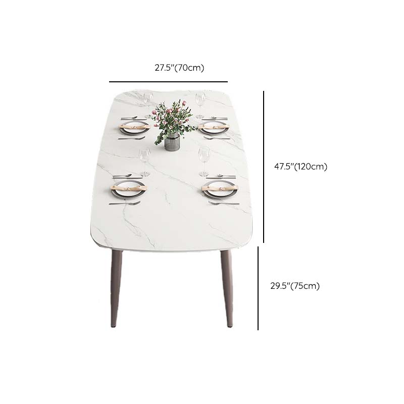 Glam Style Dining Sintered Stone Table Dining Rectangle Table for Home Use