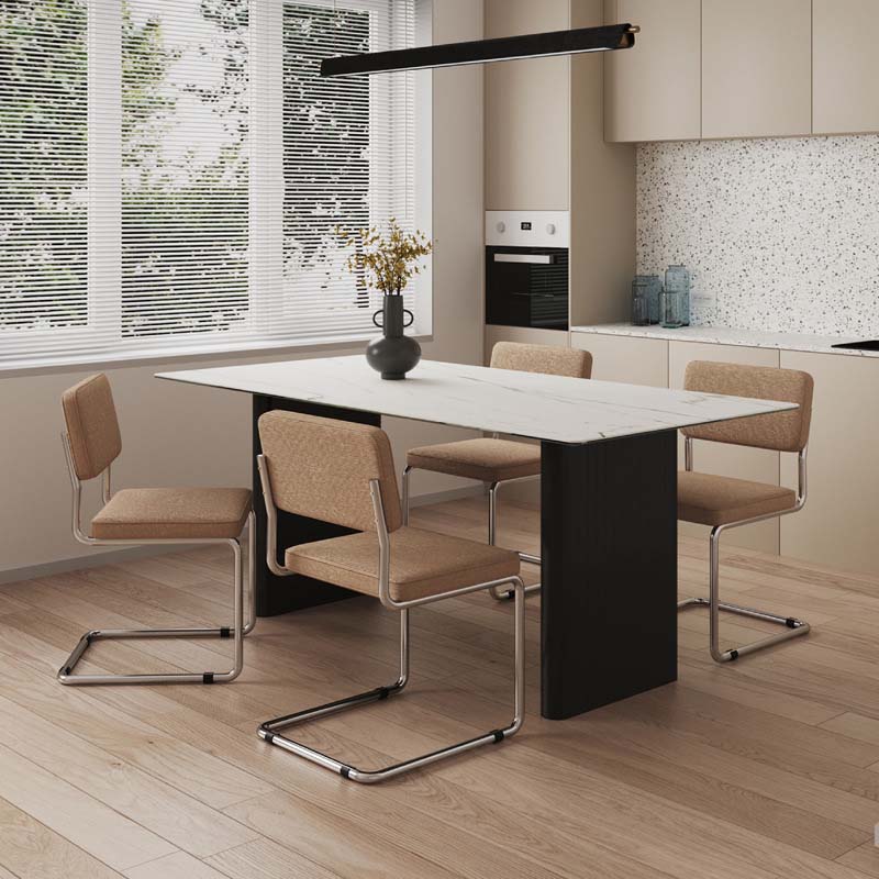 Modern Style Dining Sintered Stone Table Dining Rectangle Table for Home Use
