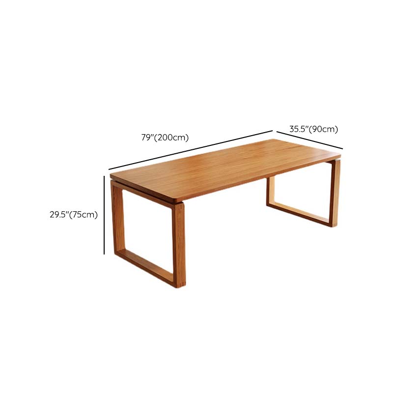 Modern Double Pedestal Dining Table Pine Wood Table for Dining Room