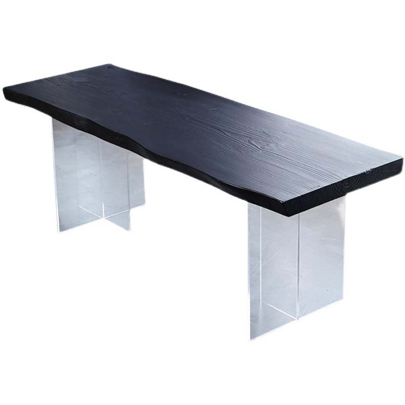 Modern Double Pedestal Dining Table Wood Table for Dining Room