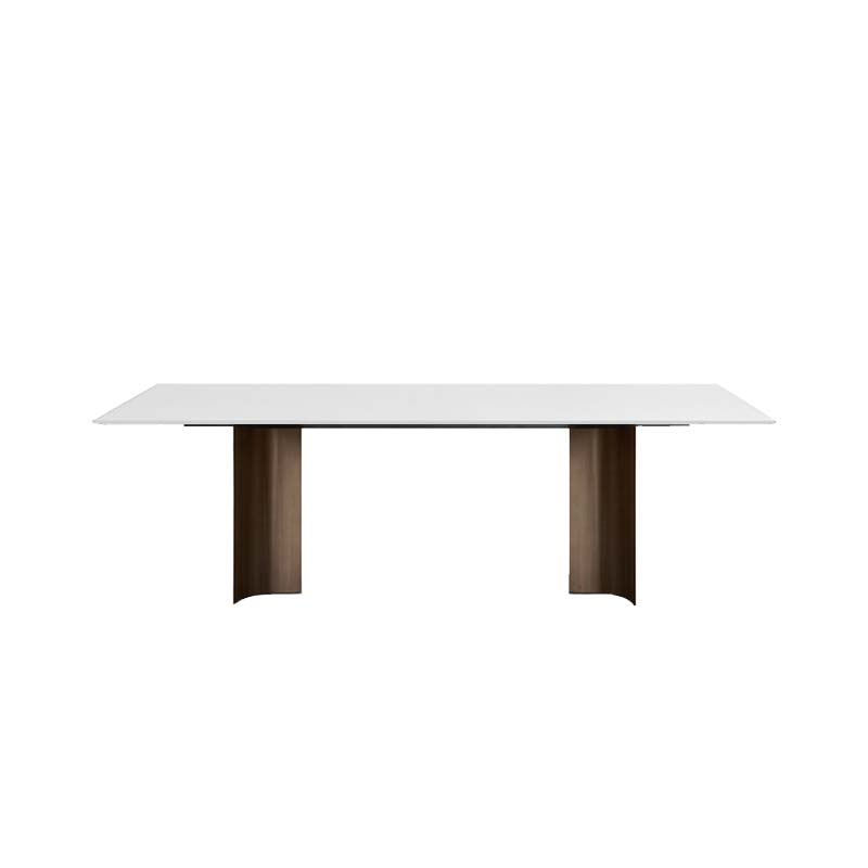 Industrial Style Sintered Stone Dining Table Rectangle Dining Table for Kitchen