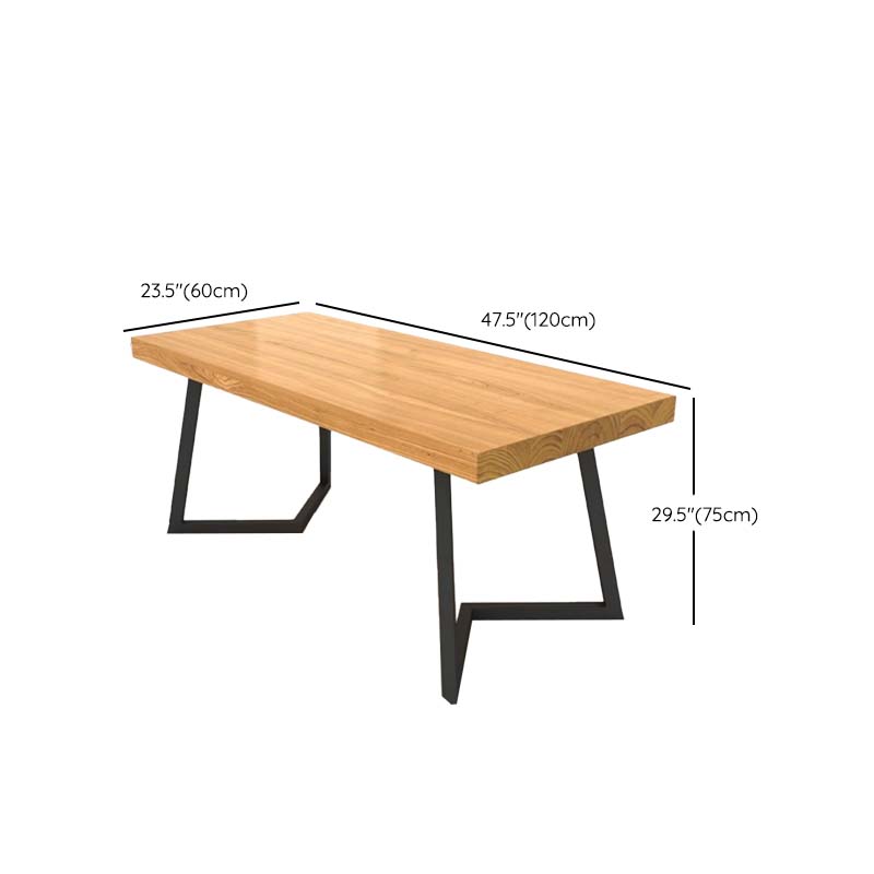 Modern Double Pedestal Dining Table Pine Wood Table for Dining Room Cafe