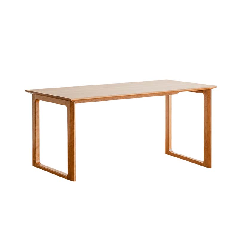 Modern Style Double Pedestal Dining Table Pine Wood Table for Dining Room