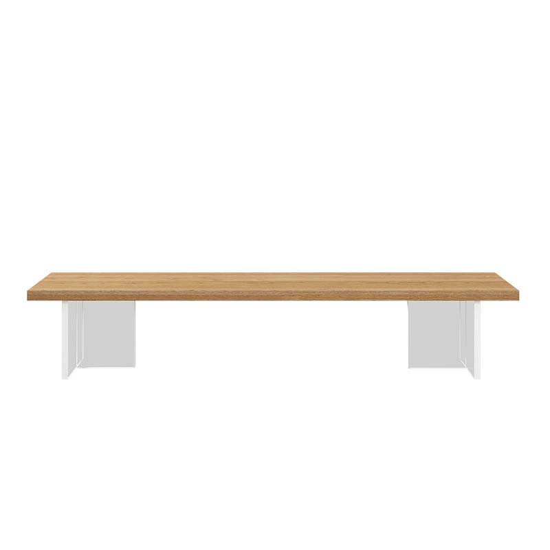 Modern Double Pedestal Dining Table Ash Wood Table for Dining Room