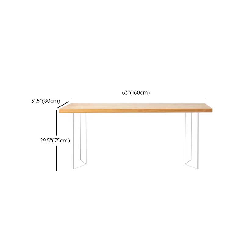 Modern Double Pedestal Dining Table Wood Table for Dining Room Kitchen