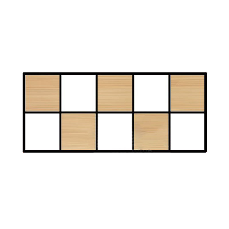 Contemporary Wooden Bookcase Floating Natural Closed Back Bookshelf