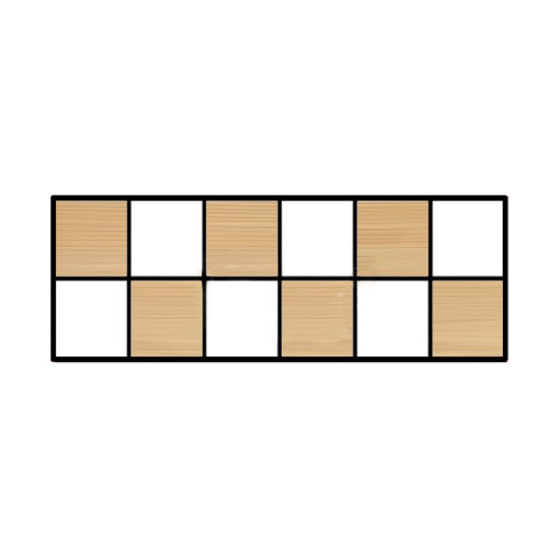 Contemporary Wooden Bookcase Floating Natural Closed Back Bookshelf