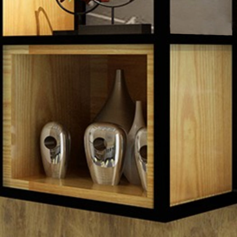 Contemporary Wooden Bookcase Floating Natural Closed Back Bookshelf