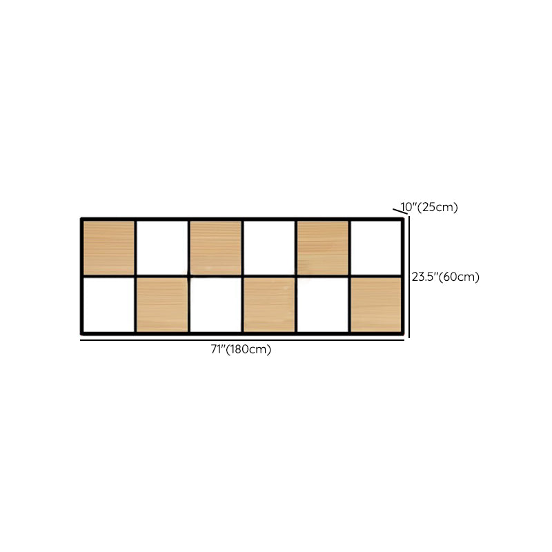 Contemporary Wooden Bookcase Floating Natural Closed Back Bookshelf