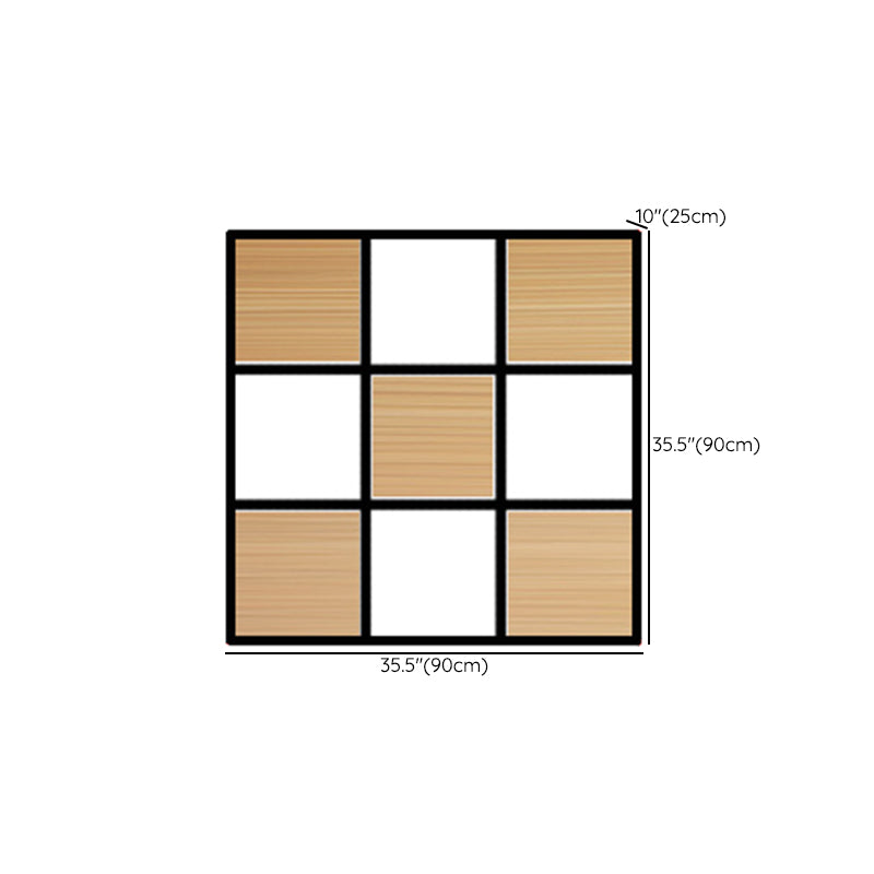 Contemporary Wooden Bookcase Floating Natural Closed Back Bookshelf