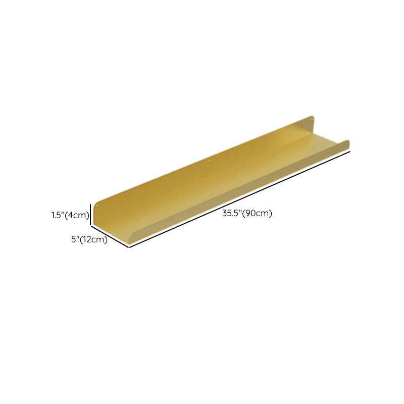 Metal Closed Back Bookcase Floating Glam Wall Mounted Bookshelf