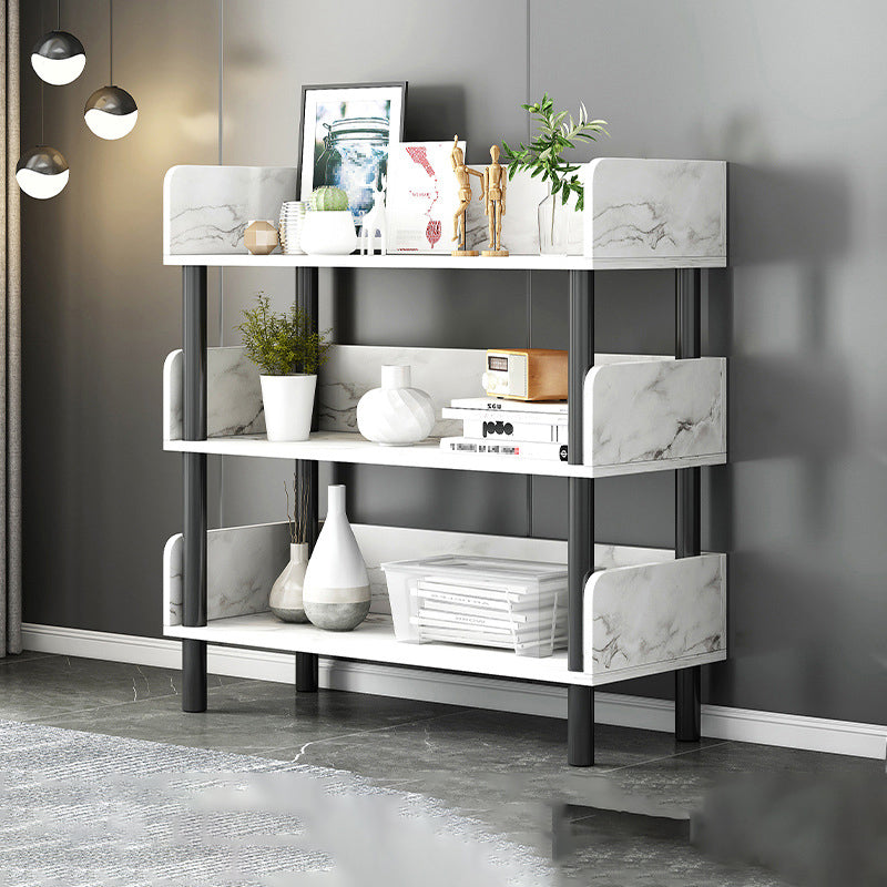 Contemporary Standard Bookshelf Engineered Wood Bookcase with Shelves