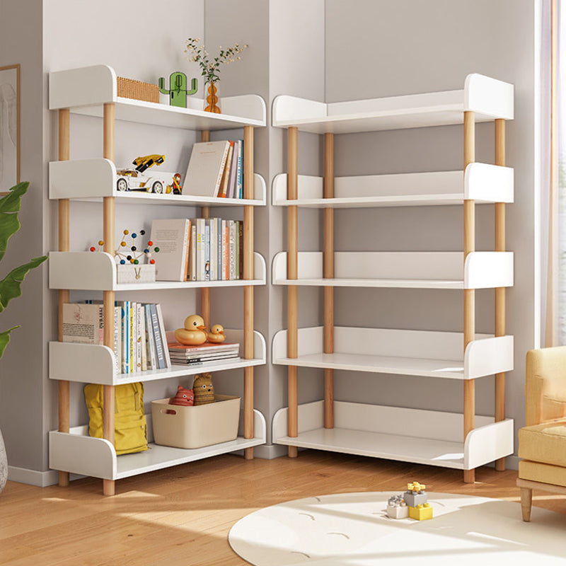 Contemporary Standard Bookshelf Engineered Wood Bookcase with Shelves