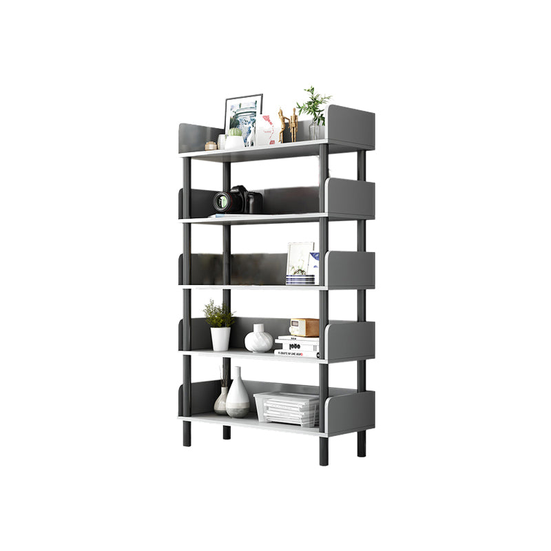 Contemporary Standard Bookshelf Engineered Wood Bookcase with Shelves
