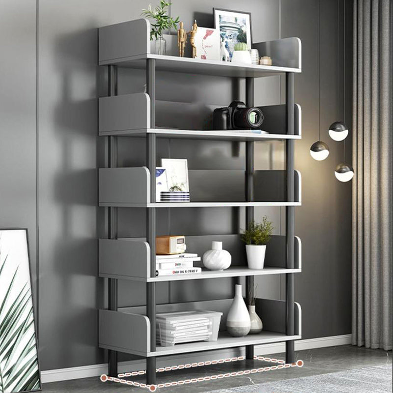 Contemporary Standard Bookshelf Engineered Wood Bookcase with Shelves