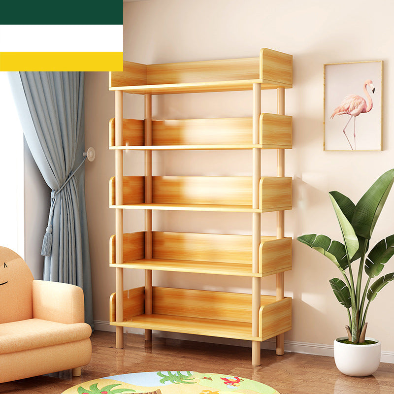 Contemporary Standard Bookshelf Engineered Wood Bookcase with Shelves