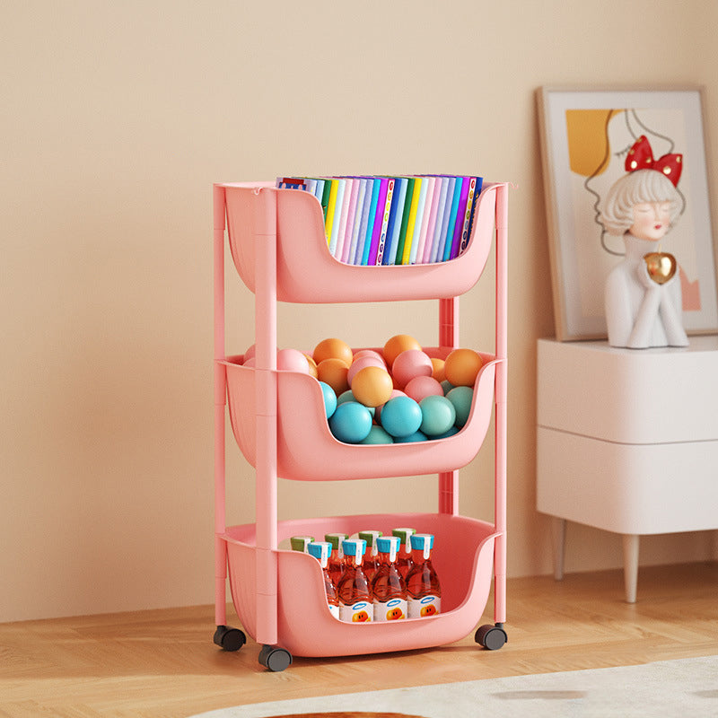 Contemporary Plastic Bookcase Standard Open Back Bookshelf with Shelves