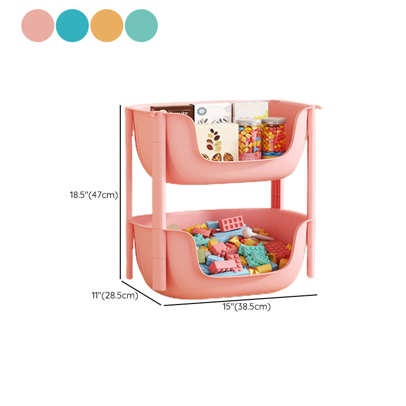 Contemporary Plastic Bookcase Standard Open Back Bookshelf with Shelves