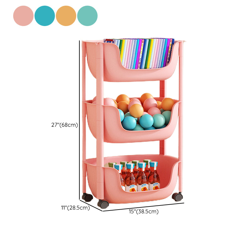 Contemporary Plastic Bookcase Standard Open Back Bookshelf with Shelves