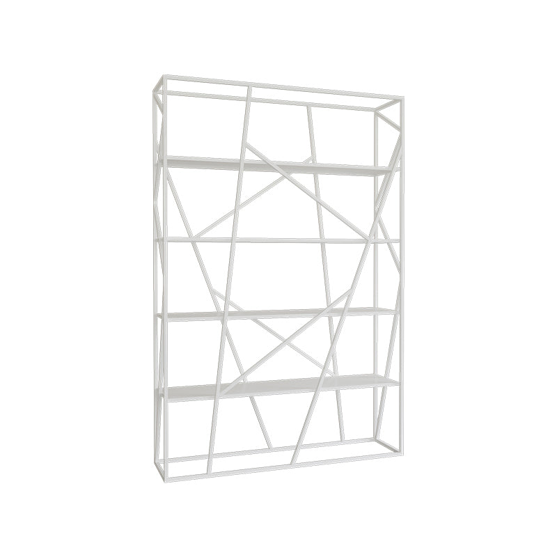 Metal Etagere Bookshelf Scandinavian Open Back Bookcase with Shelves